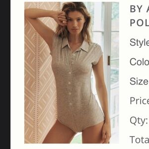 Anthropologie Light Gray Polo Romper